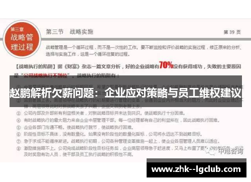 赵鹏解析欠薪问题：企业应对策略与员工维权建议